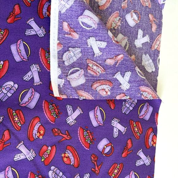 VTG Dianna Marcum Marcus Brothers Red Hat Society Fabric Accessories Cotton BTY - Picture 4 of 4